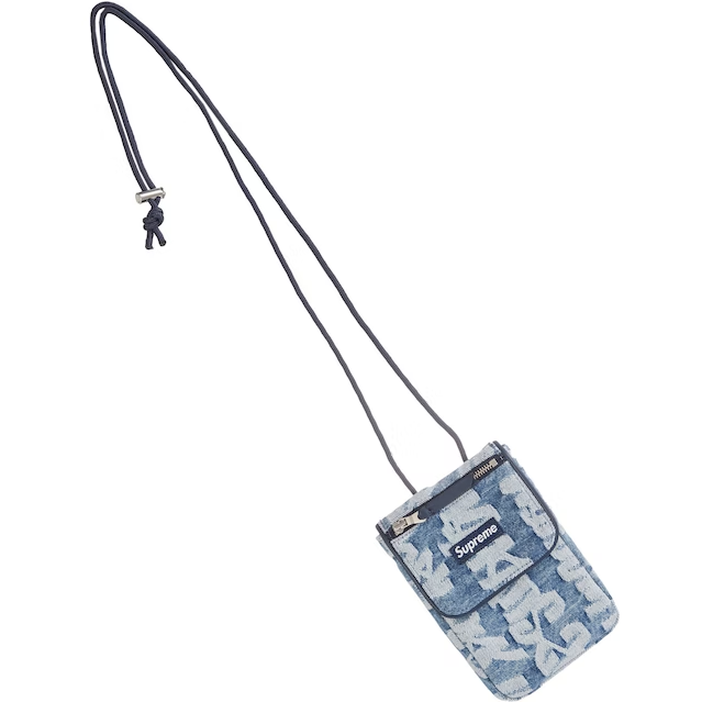 Supreme Fat Tip Jacquard Denim Neck Pouch -Blue – Fresh Society