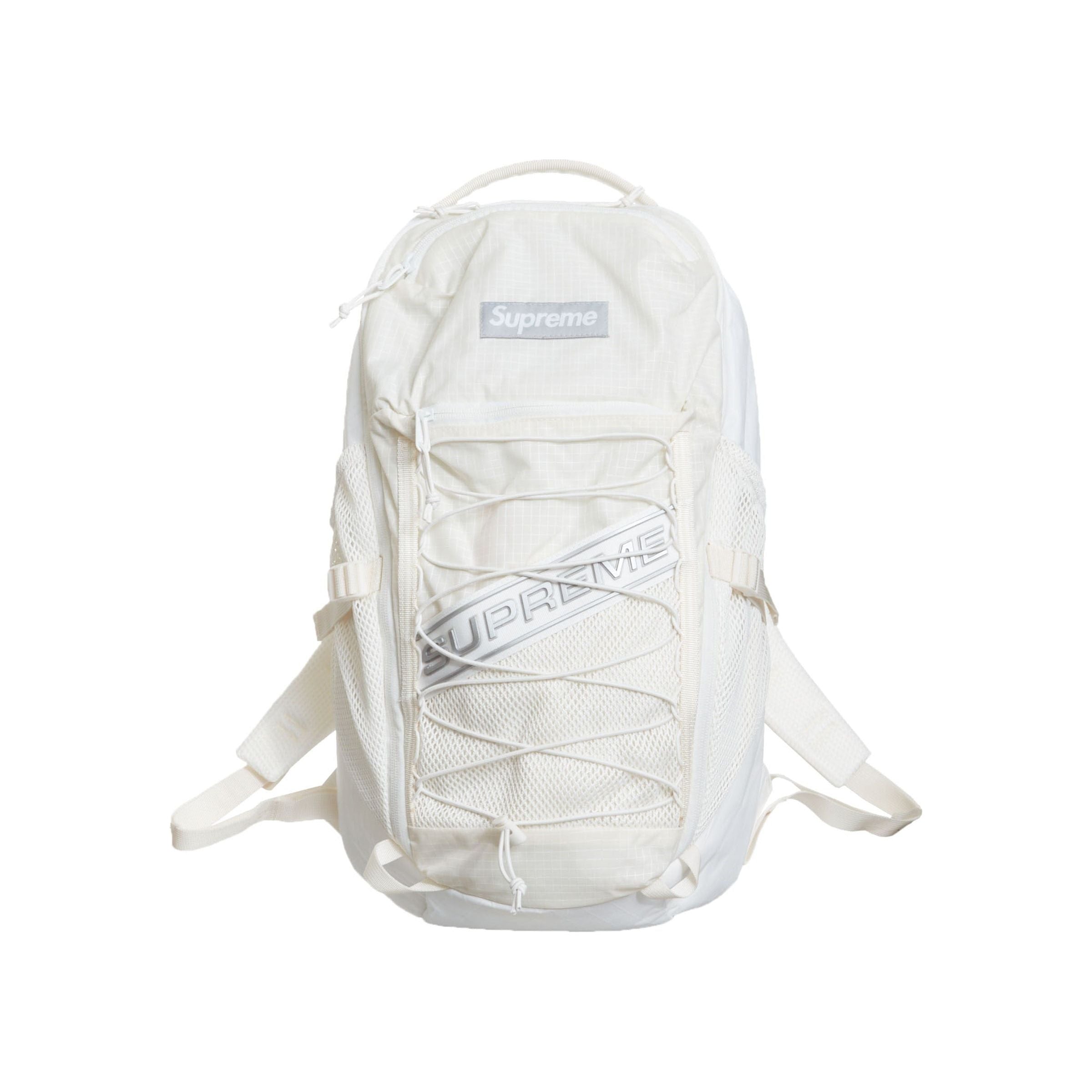 Supreme Logo Backpack White FW23