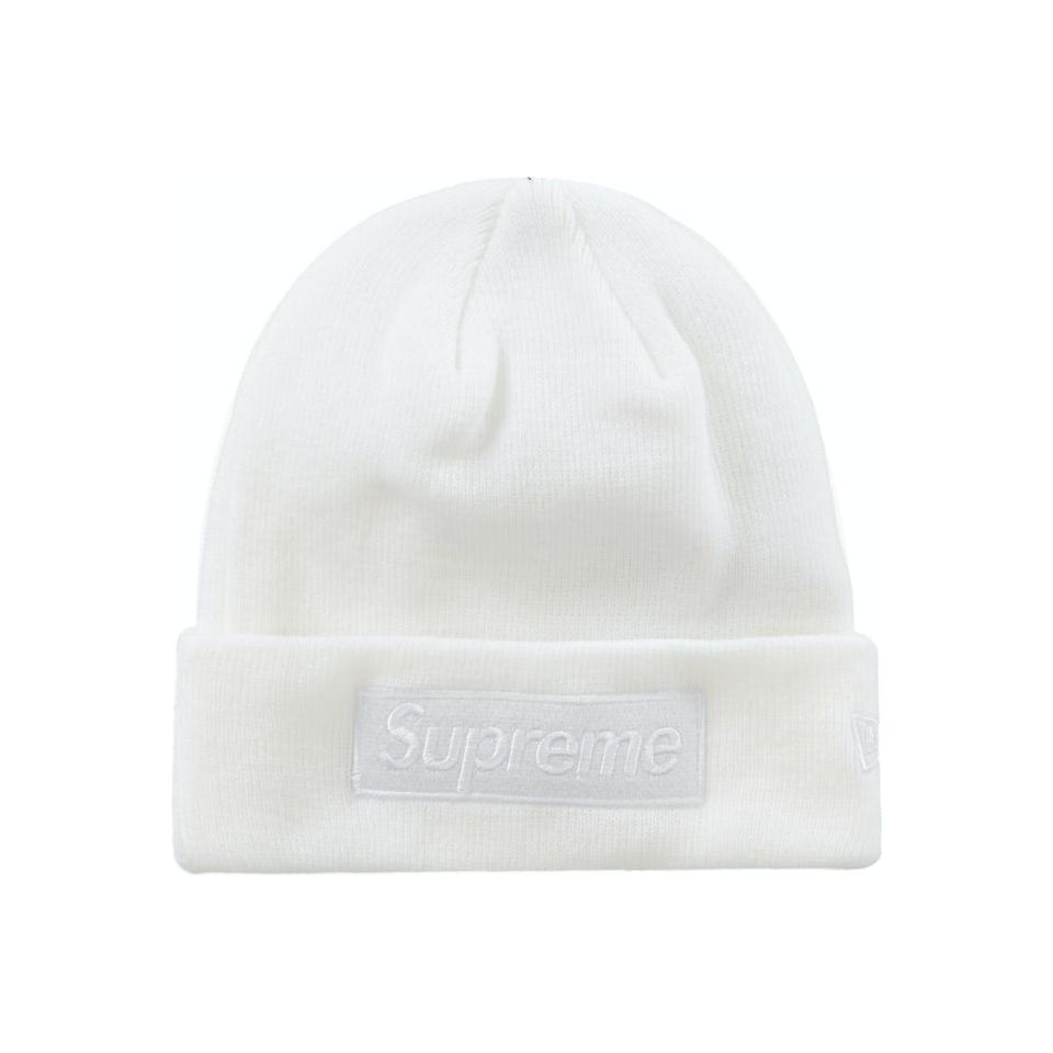 Supreme New Era Box Logo Beanie - White (FW23) – Fresh Society