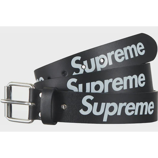 Supreme Repeat Leather Belt - Black (SS23)