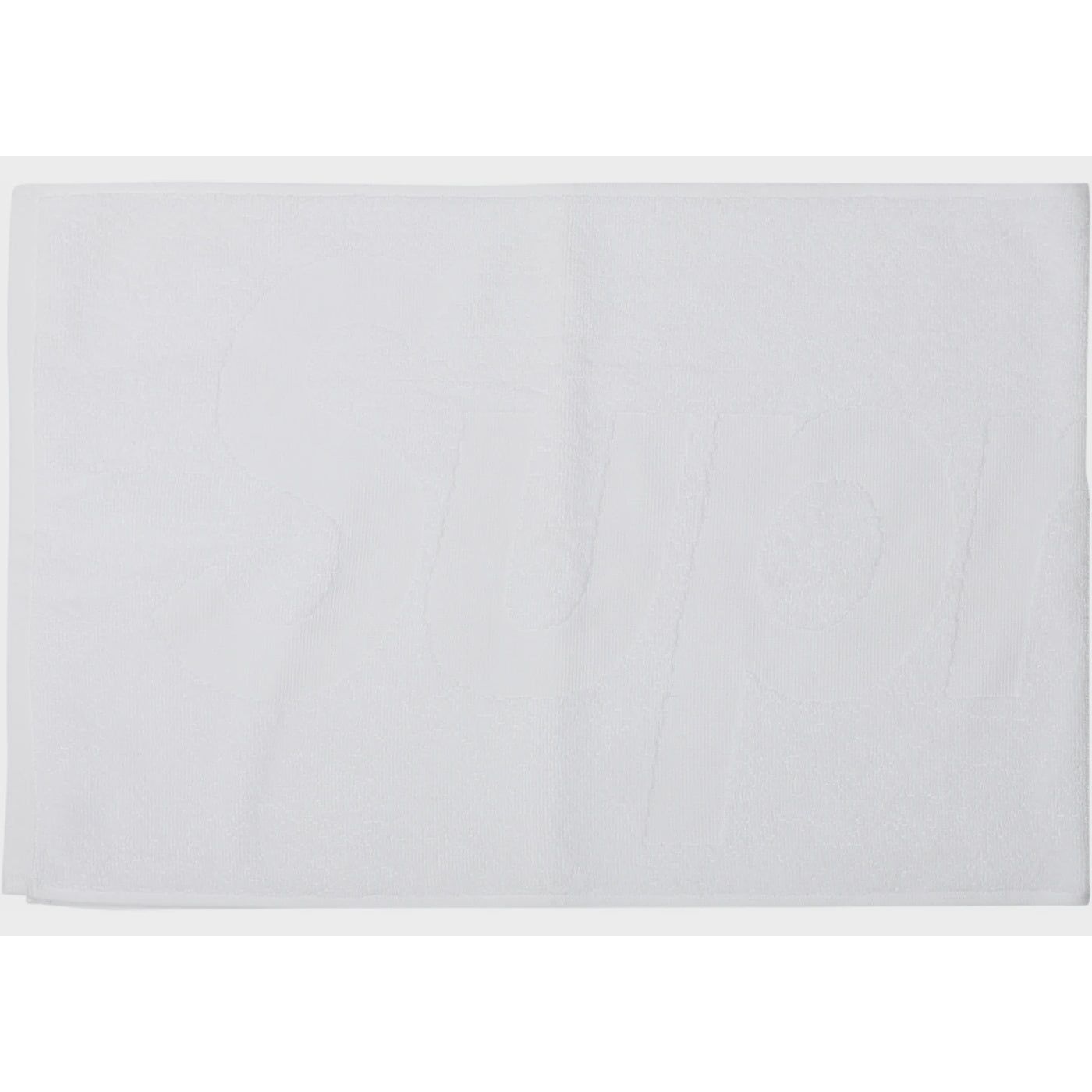 Supreme Terry Logo Hand Towel - White (SS17) with brand logo embroidered in the center, luxurious and absorbent towel