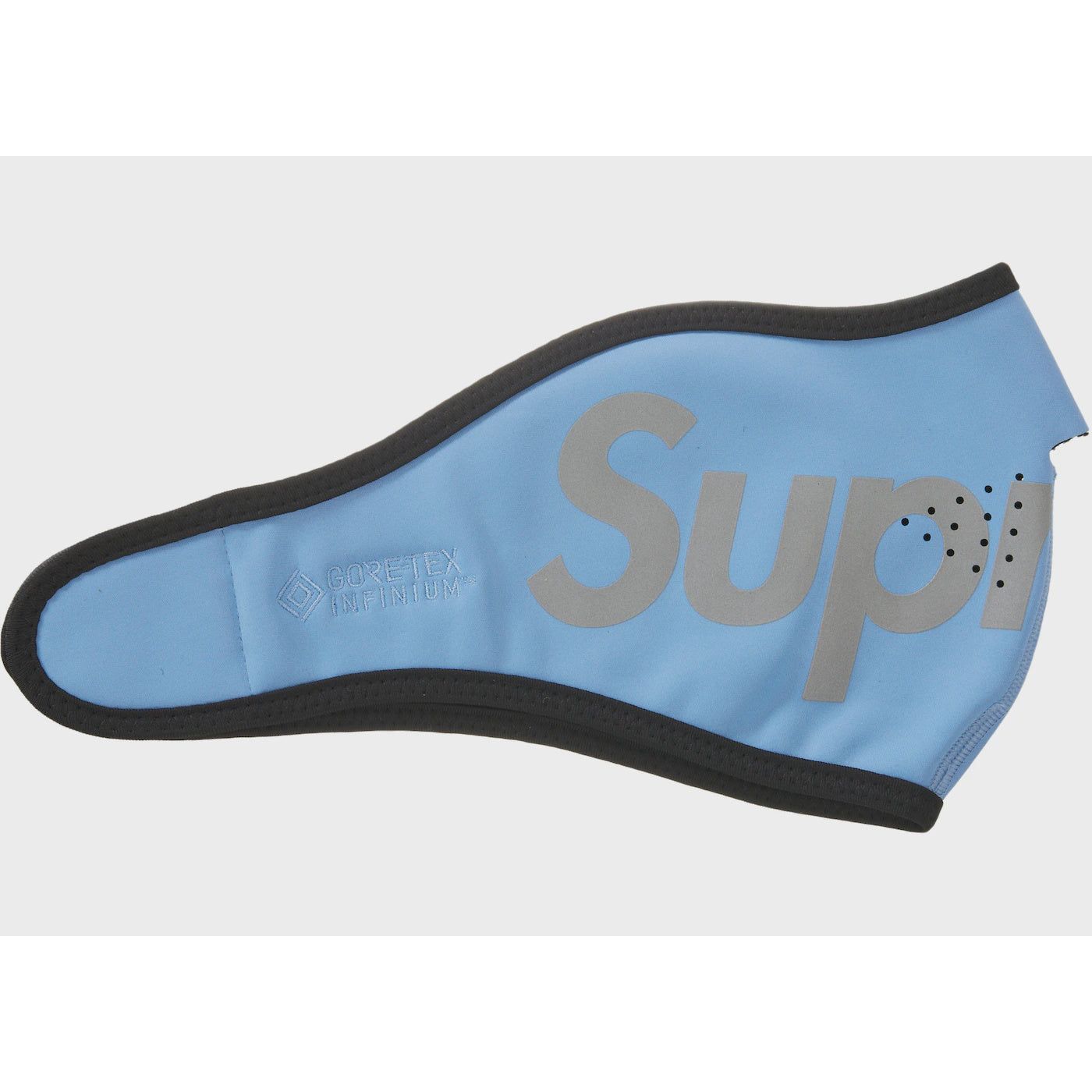 Supreme WINDSTOPPER Facemask in Light Blue (FW23) provides superior protection against wind and cold weather, featuring a comfortable and stylish design