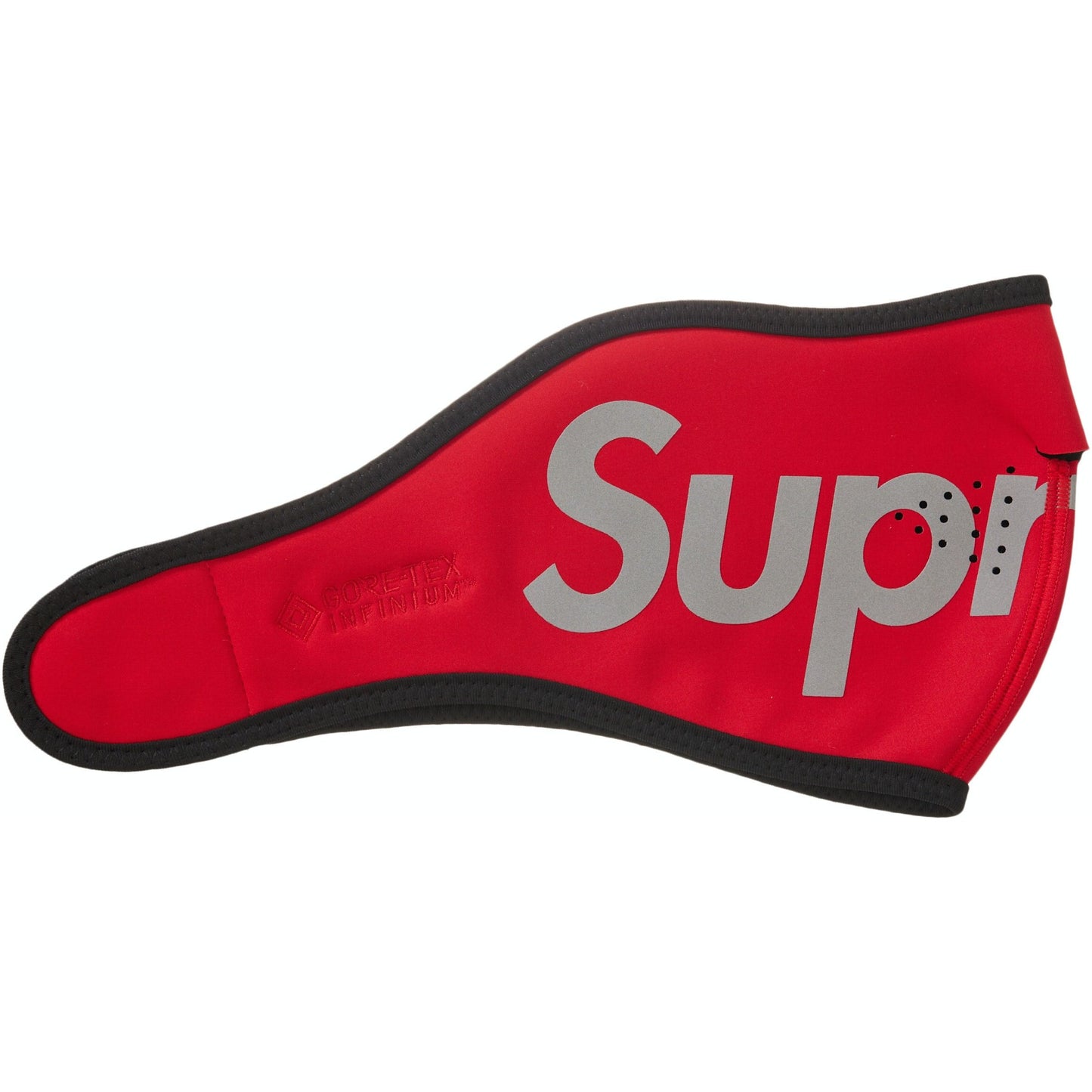 Red Supreme WINDSTOPPER Facemask featuring windproof and breathable fabric technology