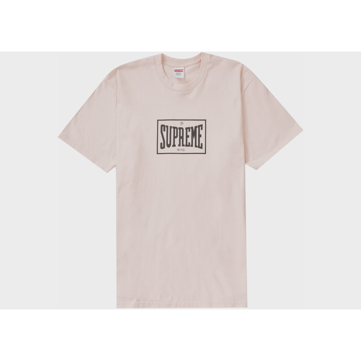 Supreme Warm Up Tee in Pale Pink from the FW23 collection, a comfortable and stylish option for everyday wear