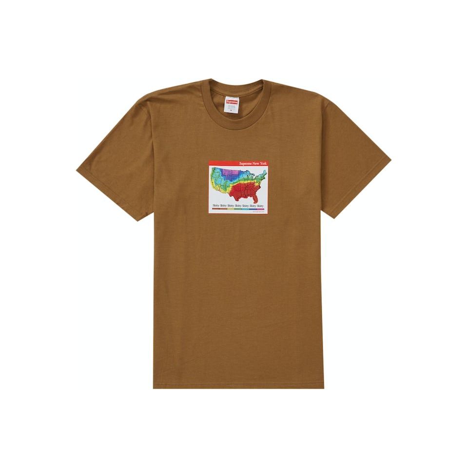 Supreme Weather Tee in Brown (FW23) showcasing its durable and stylish design