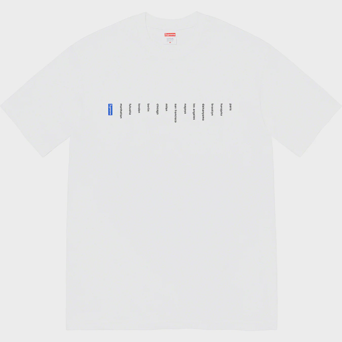 Supreme Location Tee - White – Fresh Society