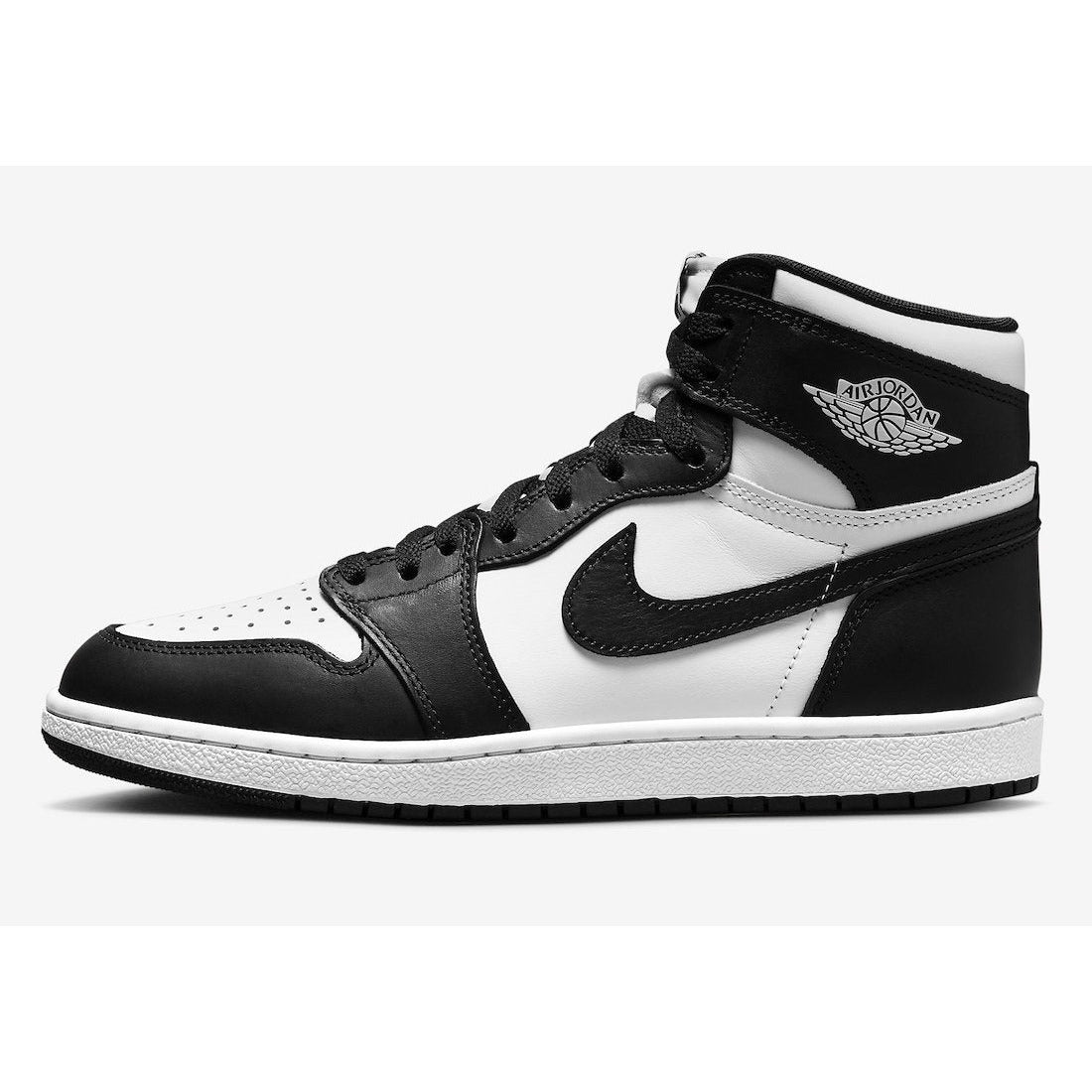 Black and white Jordan 1 Retro High 85 sneakers with style code BQ4422-001