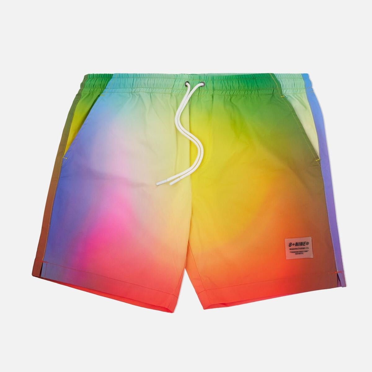 Colorful and eye-catching 8&9 Multi Iridescent Vibe Shorts for a trendy look