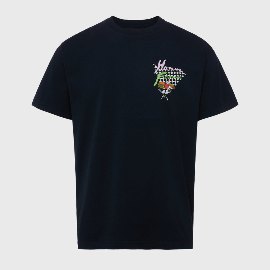 Homme + Femme - Burgers and Benz Tee - Black (HFSS2022112-1)
