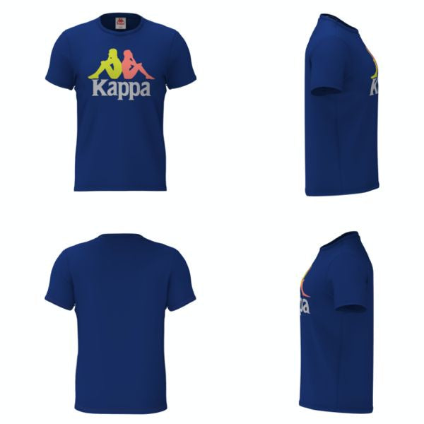 KIDS Kappa Authentic Estessi Blue/Green Tee (304KPT0Y-A3W) - Comfortable and stylish youth t-shirt in blue and green with Kappa logo