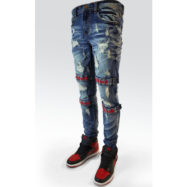 PREME Indigo Denim with Red Strap (PR-WB-454)