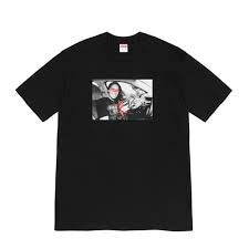 Black Supreme Antihero ICE Tee featuring bold graphic print on front
