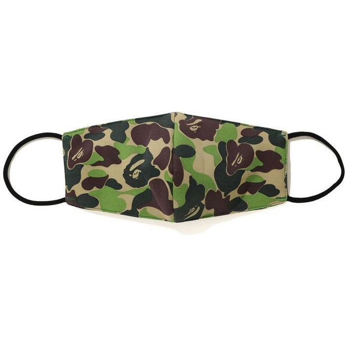 Green BAPE ABC Camo Mask from the SS20 collection, featuring iconic camouflage design