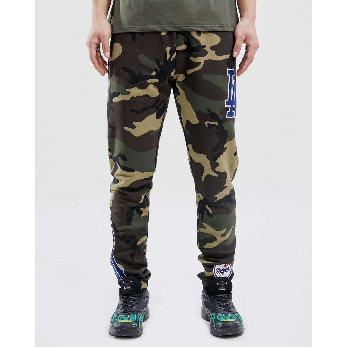 Men's Pro Standard Los Angeles Dodgers Logo Pro Team Sweatpant in Camo print, perfect for showing off team pride while staying comfortable and stylish (LLD432579)
