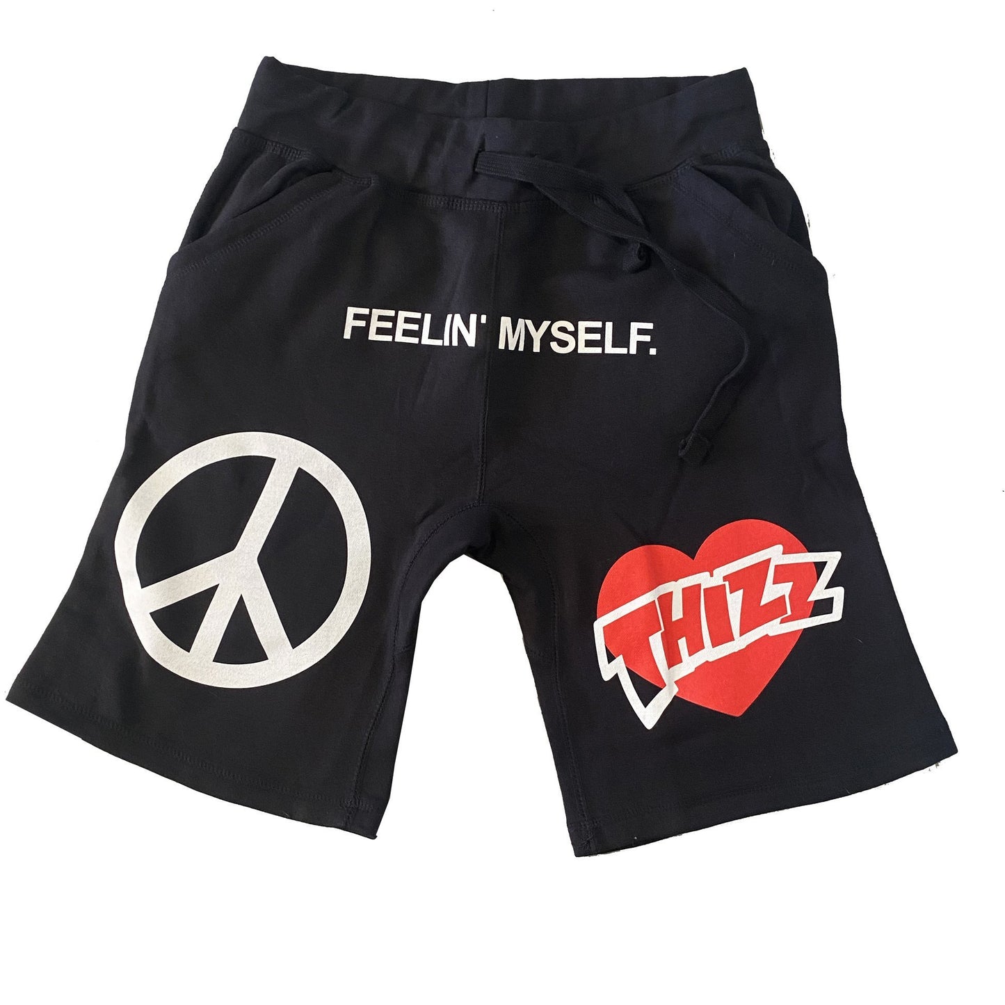 Black Thizz Nation Feelin Myself Shorts showcasing comfortable, stylish design for casual wear