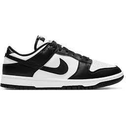 Nike Dunk Low Retro in White and Black colorway, featuring a panda design, available in Toddler and Preschool sizes
