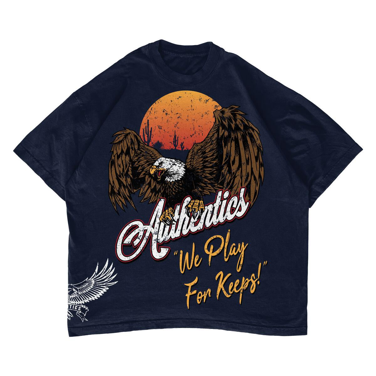 Authentics EAGLES Tee - Navy (EAGLE-NAVY)