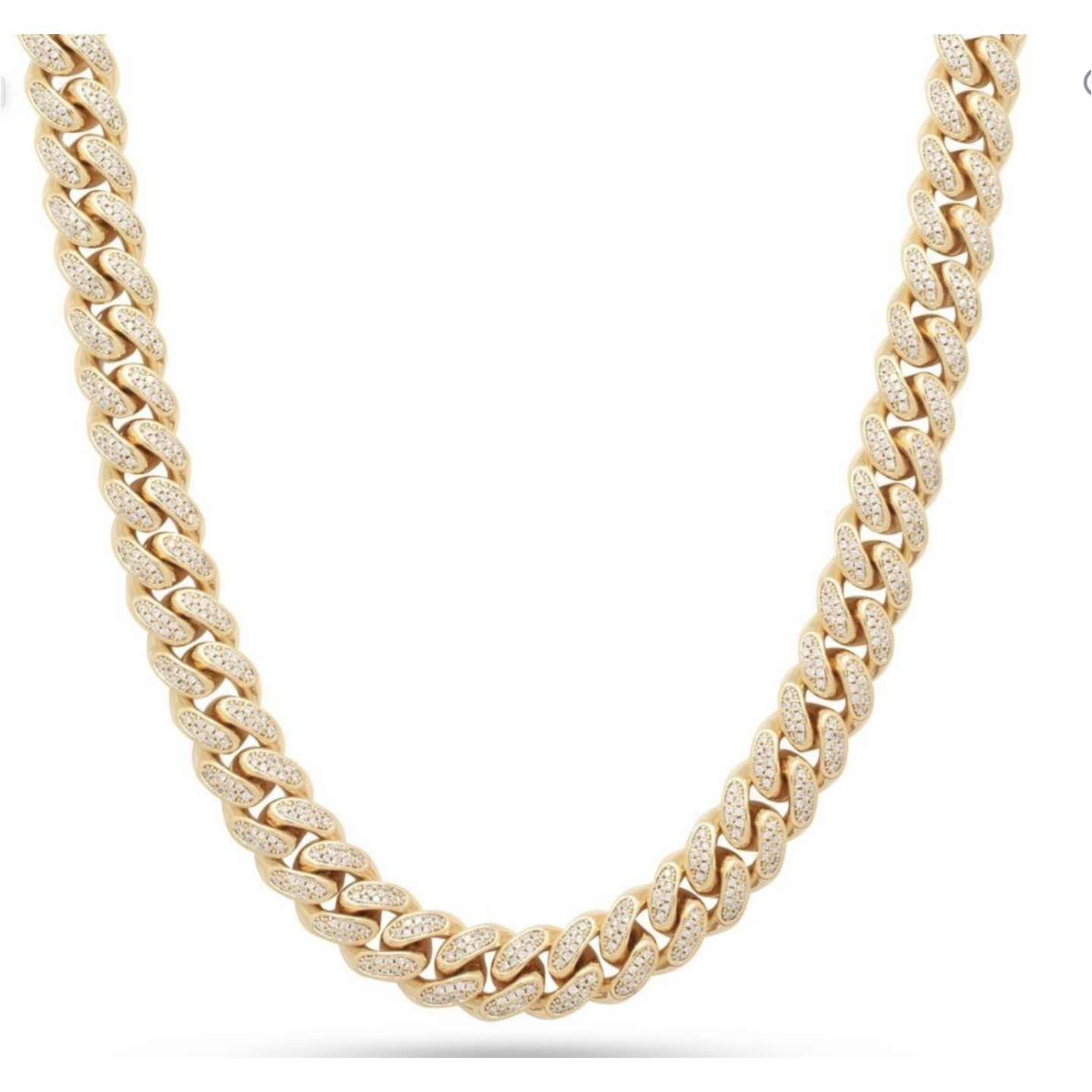 King Ice 12mm - Gold Iced Miami Cuban Chain – Fresh Society