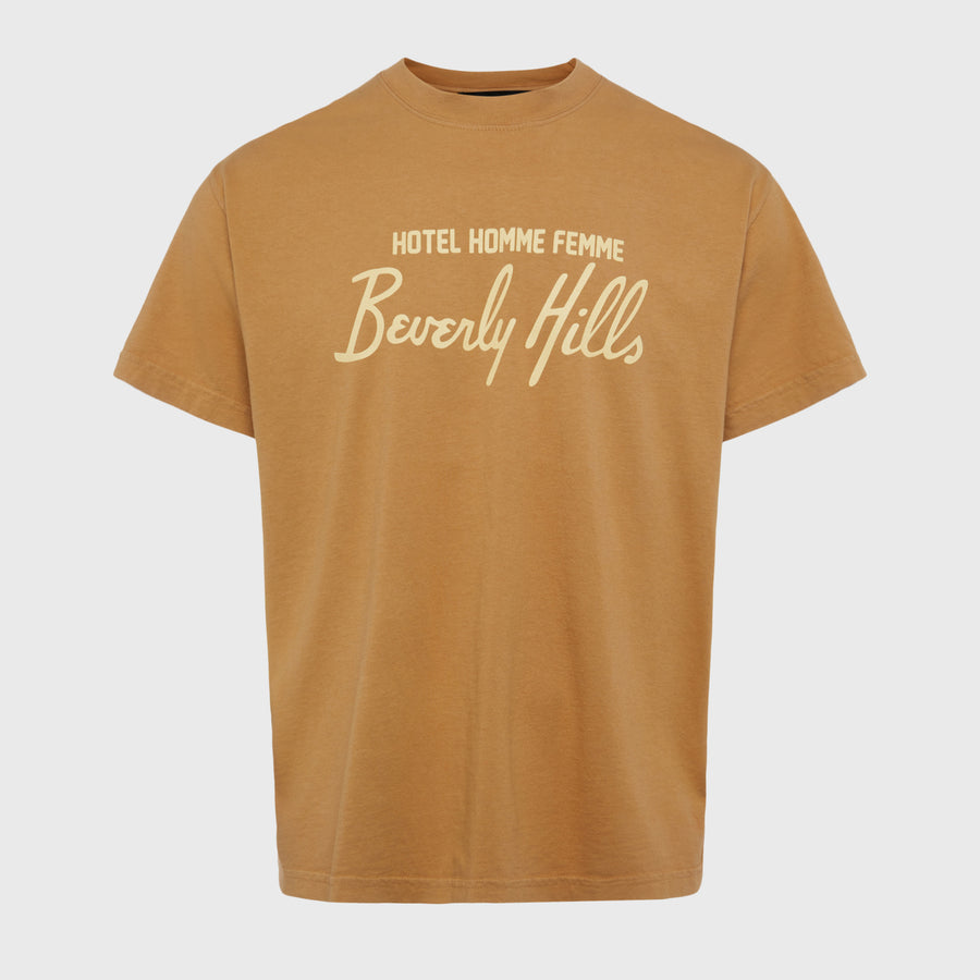 Homme + Femme "Hotel" Brown Tee (HFSS2022130-4)