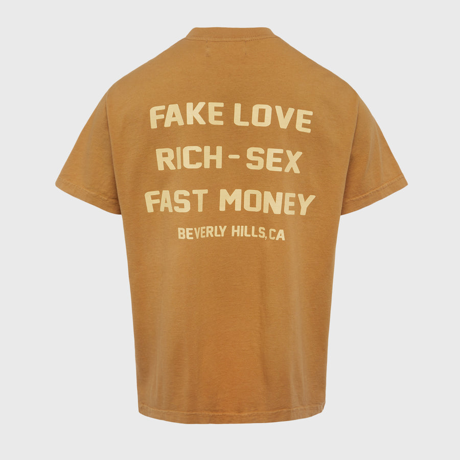 Homme + Femme "Hotel" Brown Tee (HFSS2022130-4)