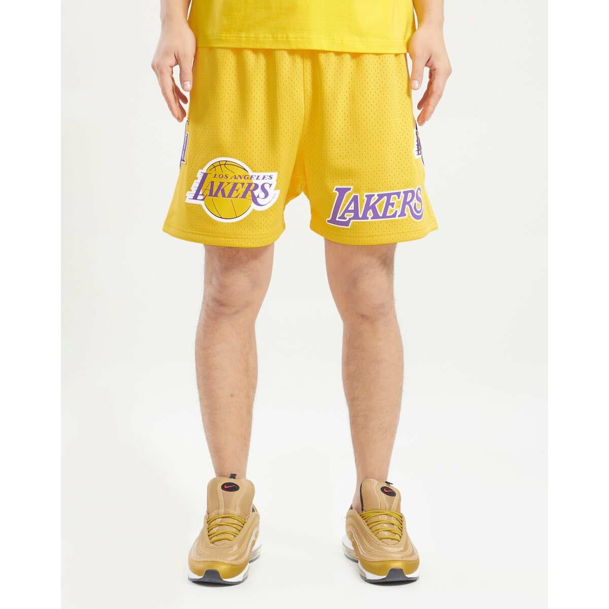 Los Angeles Lakers Mesh Shorts - Yellow