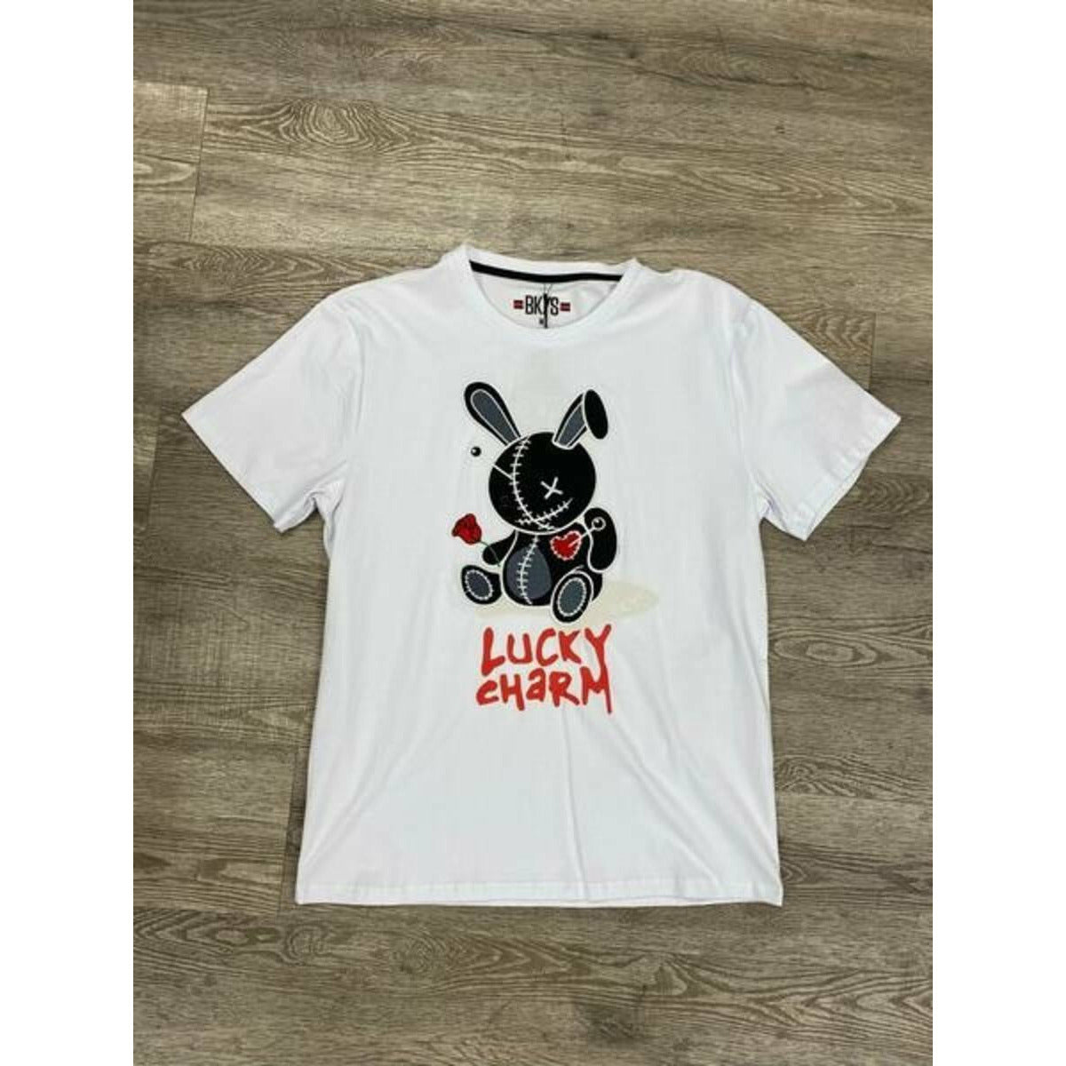 Black Keys "Lucky Charm" White Tee Black Patch