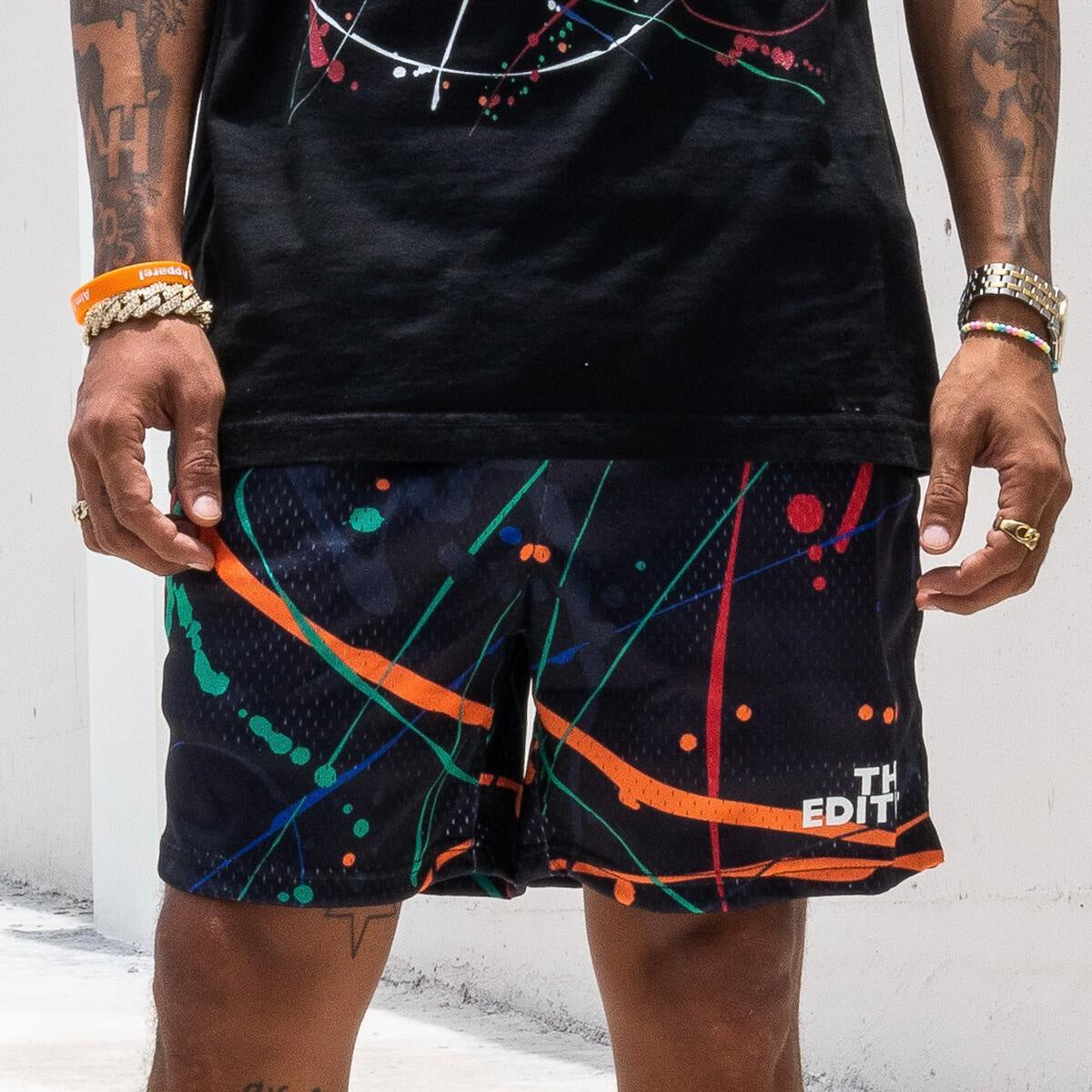 Black Edition Brand SPLATTER SHORT with unique and stylish design