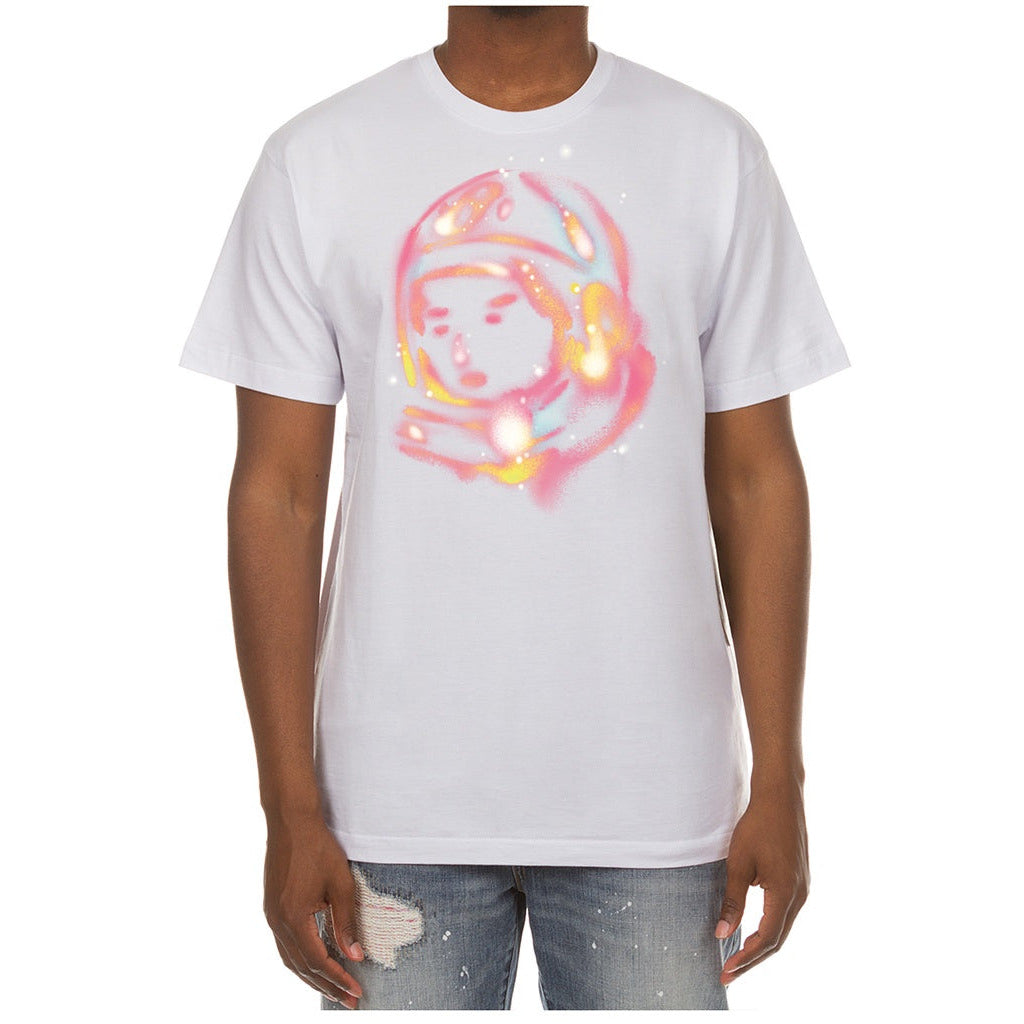 White short-sleeve tee with BBC logo and Billionarus print (831-3204) on front