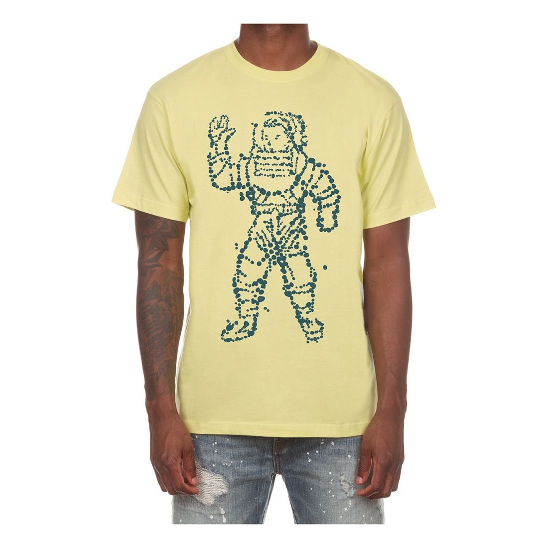 Yellow BBC Wax Astro Particles Short Sleeve Tee Shirt with BBC Logo