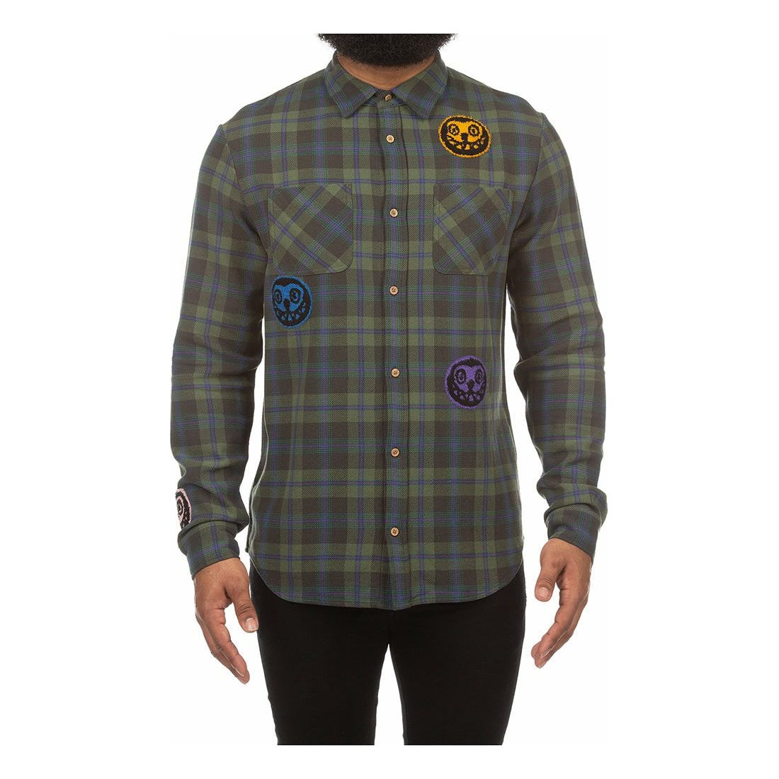 Men's Ice Cream Eric LS Woven Plaid Button Up shirt with a vibrant and stylish design perfect for casual and formal occasions