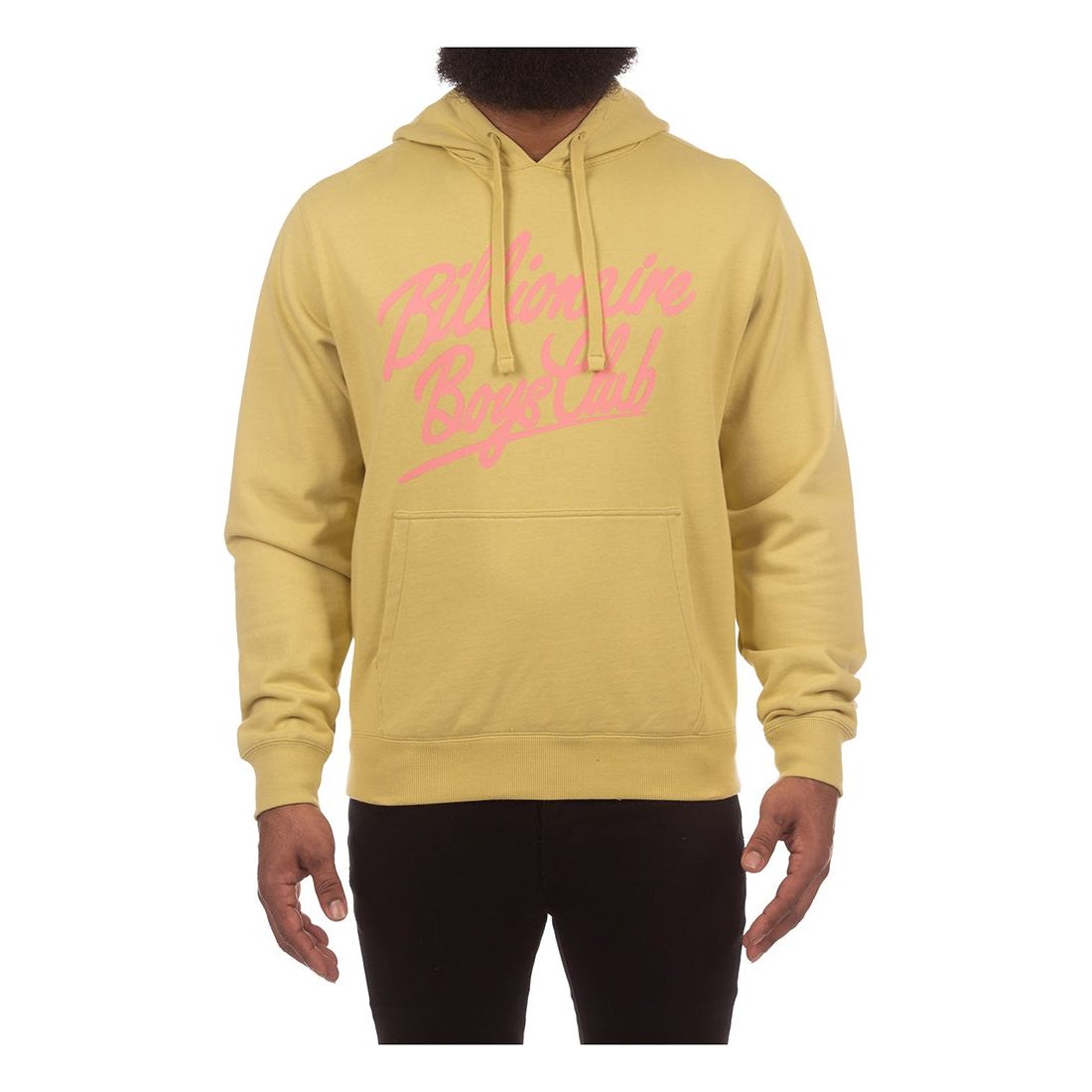 Black BBC Leek Green BB Script Hoodie, style number 831-7309, on a white background