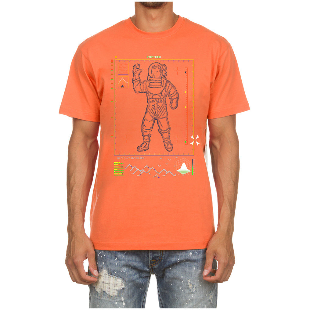 Close-up image of the BBC Nectarine BB Xray SS Tee (821-8206) showcasing its vibrant color and intricate design details