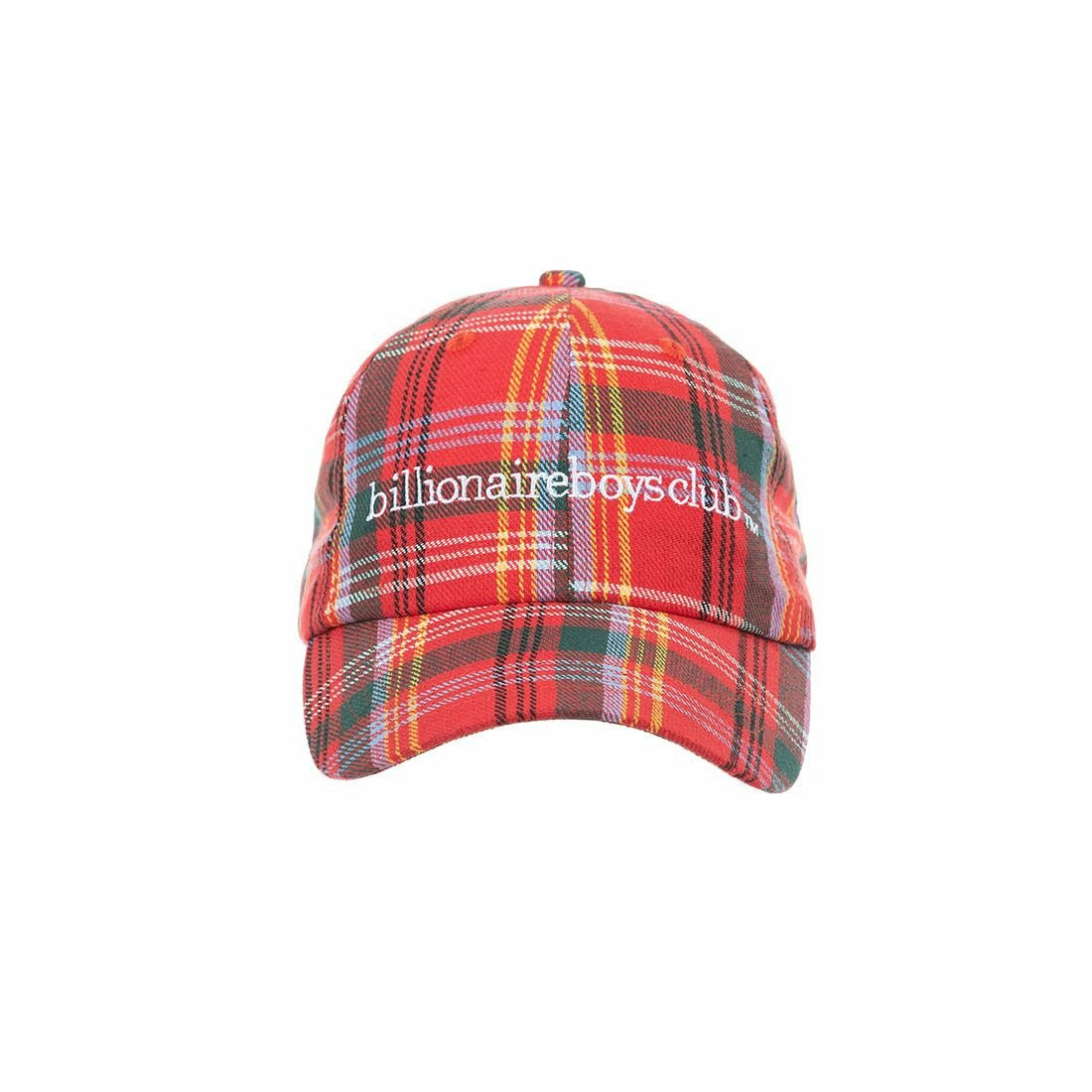 Close-up of BBC Lollipop Red BB Billion Dad Hat (811-8803) with embroidered logo and adjustable strap, perfect for casual streetwear style