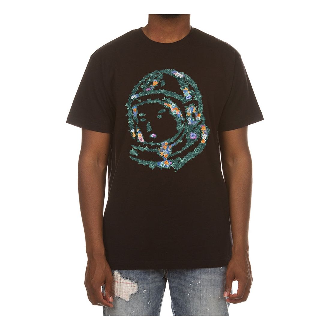 Black BBC helmet graphic short-sleeve tee with unique design (831-9202)