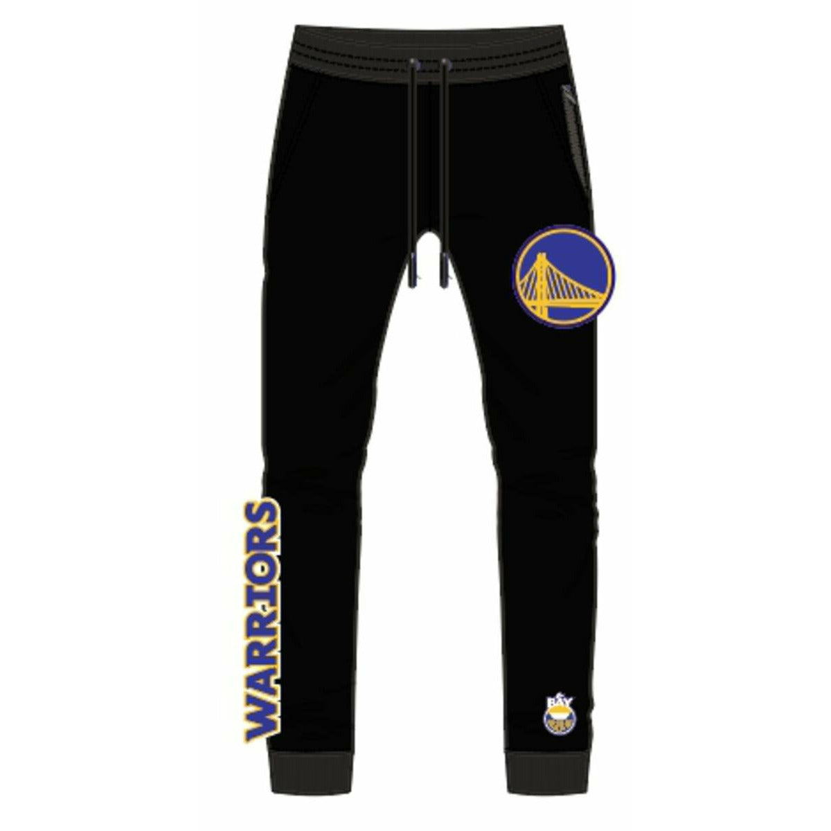 Black Pro Standard GOLDEN STATE WARRIORS LOGO JOGGER with sleek design and team logo embroidery