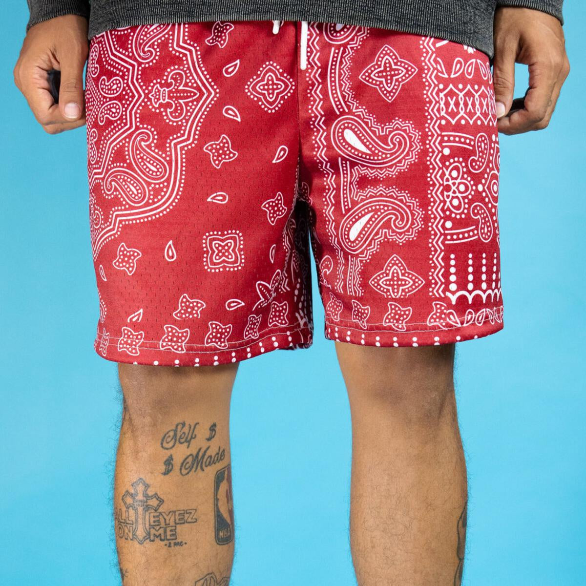 The Edition Brand Paisley Shorts in Wine Color, Perfect for Summer Outfits