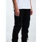 Crysp Denim Thrash Distressed Black Jeans (CRYF222-206)