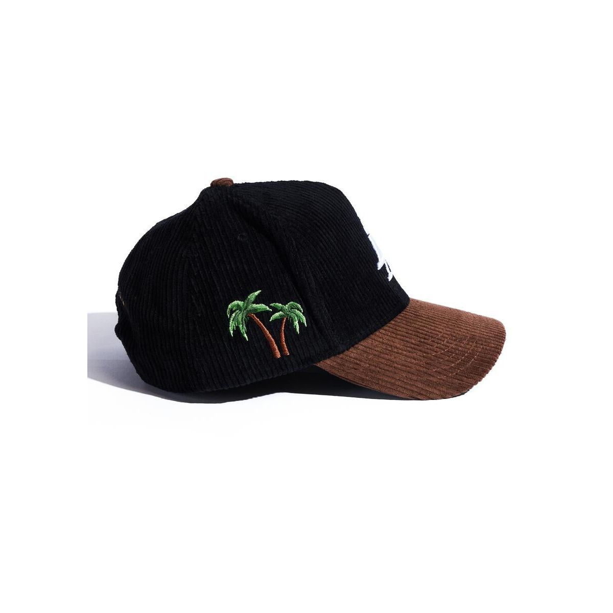 Reference "Paradise LA" Corduroy Snapback Hat - Black/Brown (REF213)