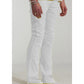 High-waisted Embellish Paul White Flare Denim Jeans with front and back pockets