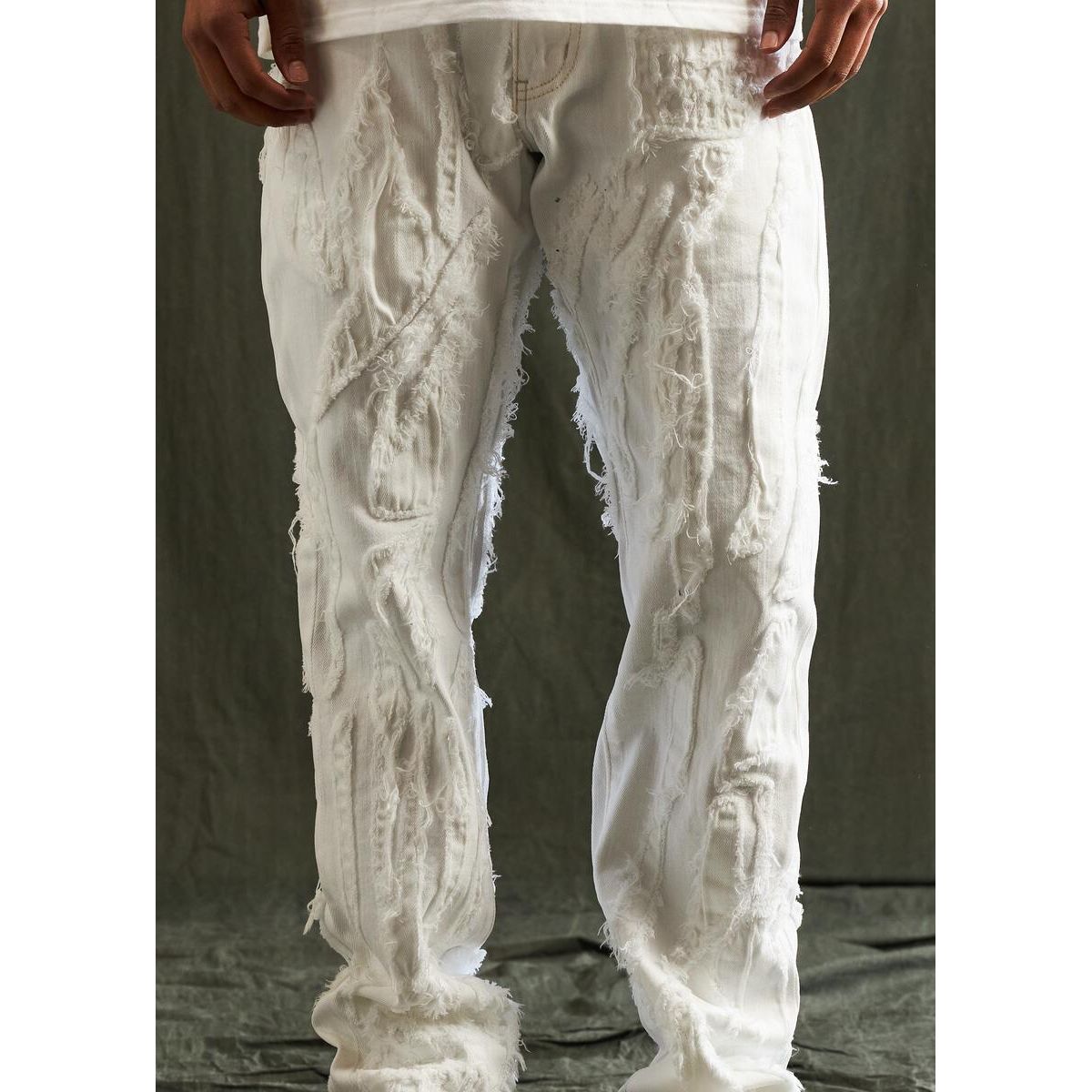 Embellish Fuentes White Denim Jeans (EMBFALL123-033)
