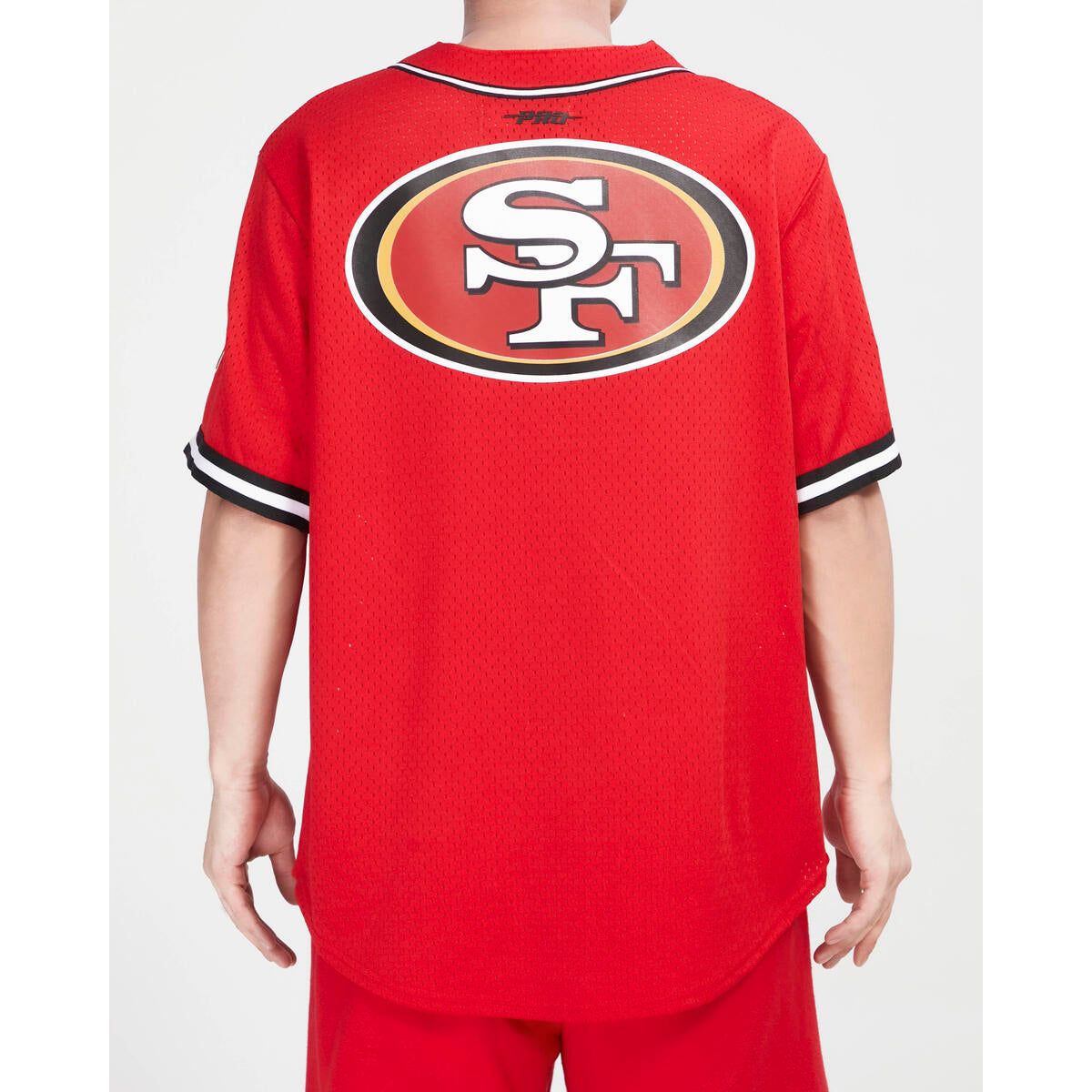 Men's San Francisco 49ers Pro Standard White Mesh Button-Up Shirt