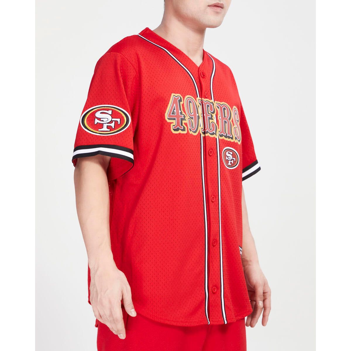 Pro Standard San Francisco 49ers Classic Mesh Button Up Jersey