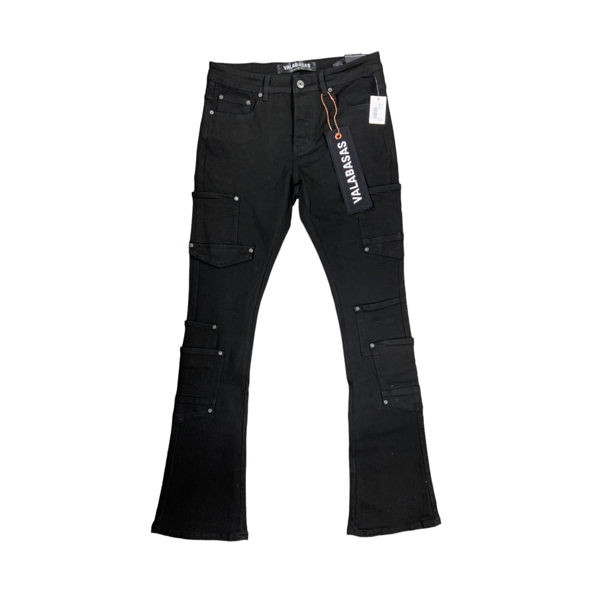 Valabasas "Pocros" Black Stacked Flare Jeans