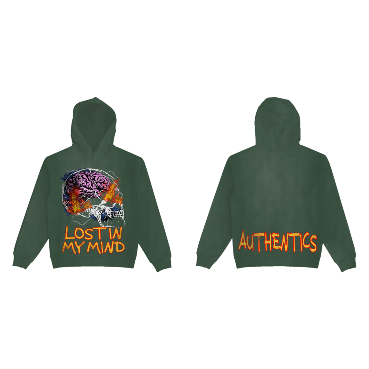 Authentics "Lost In My Mind" Hoodie - Green