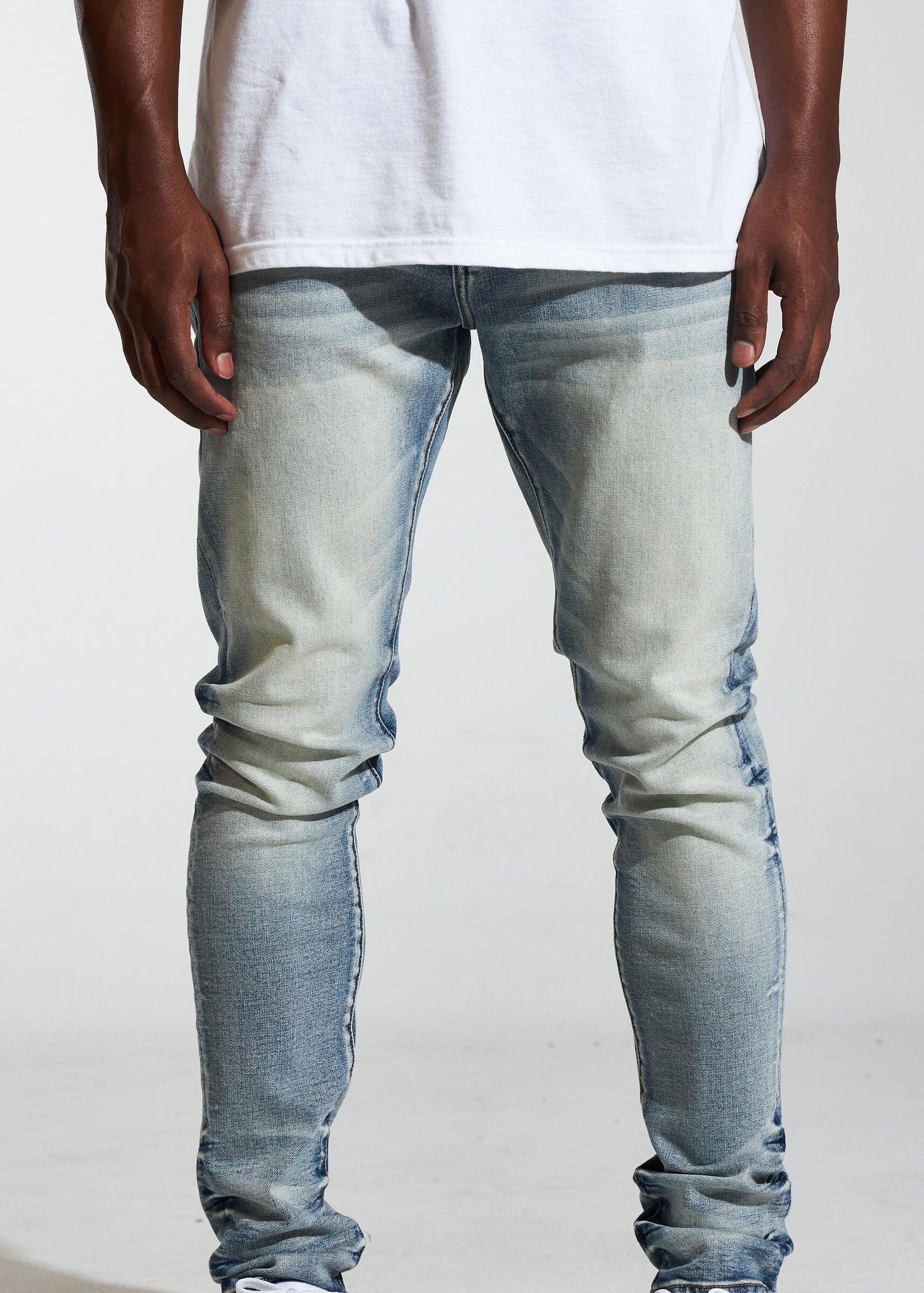 Crysp Denim Sky Light Stone Wash Skinny Denim Jeans (CRYSPR241-015)