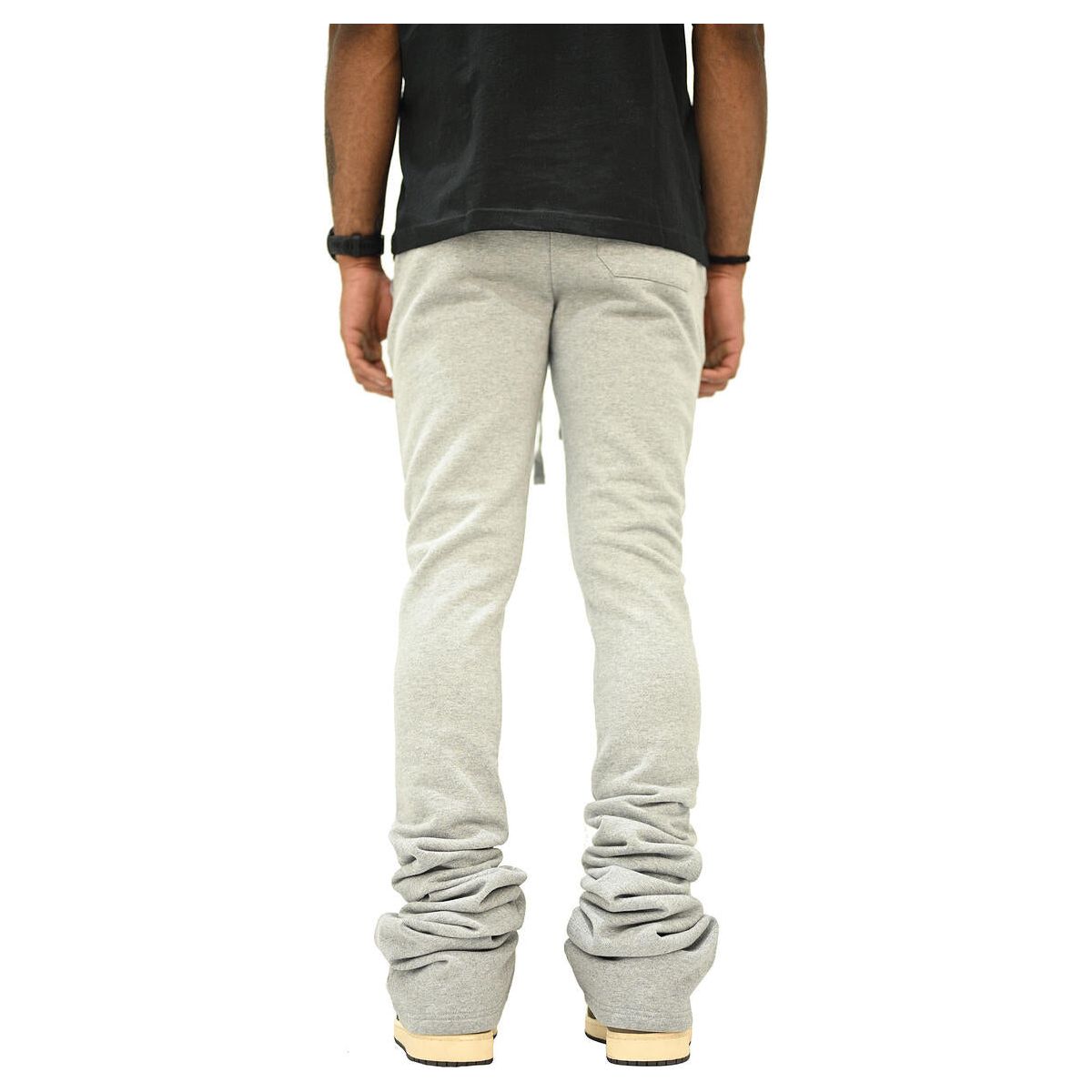 Si Tu Veux Logo Super-Stacked Joggers - Heather Gray