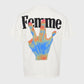 Homme + Femme "Twisted Fingers" Cream Tee - Infrared