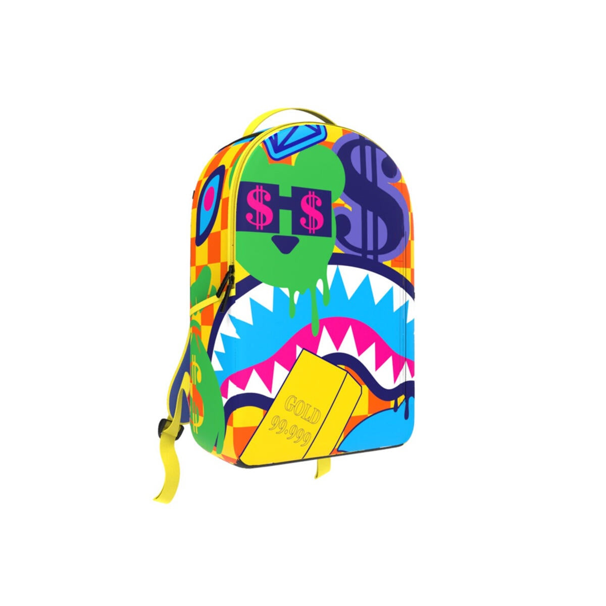 Black Sprayground Funk Fav Mini Backpack (M6297) with colorful graffiti design