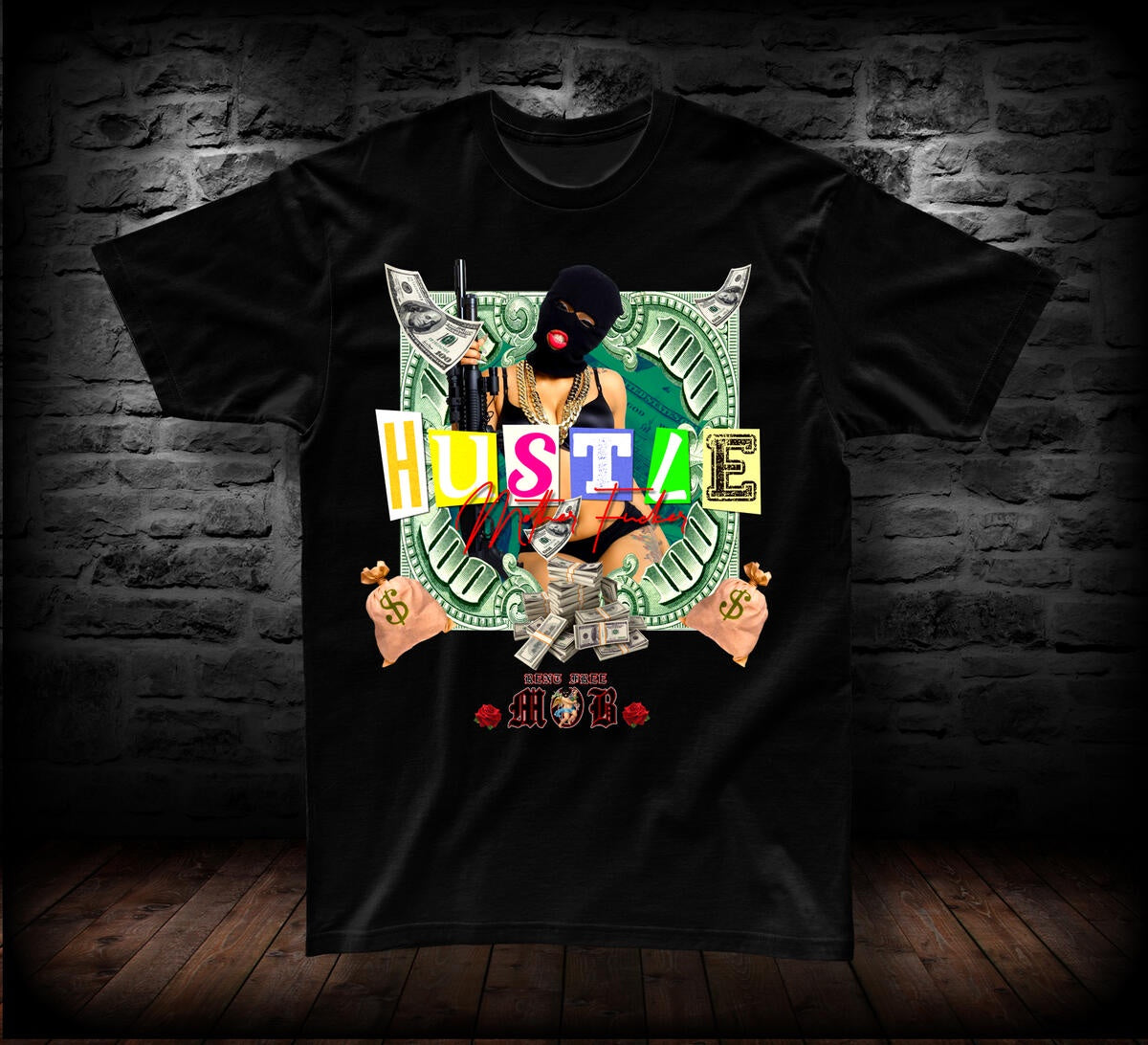 Game Changers "Hustle MF" Black Tee