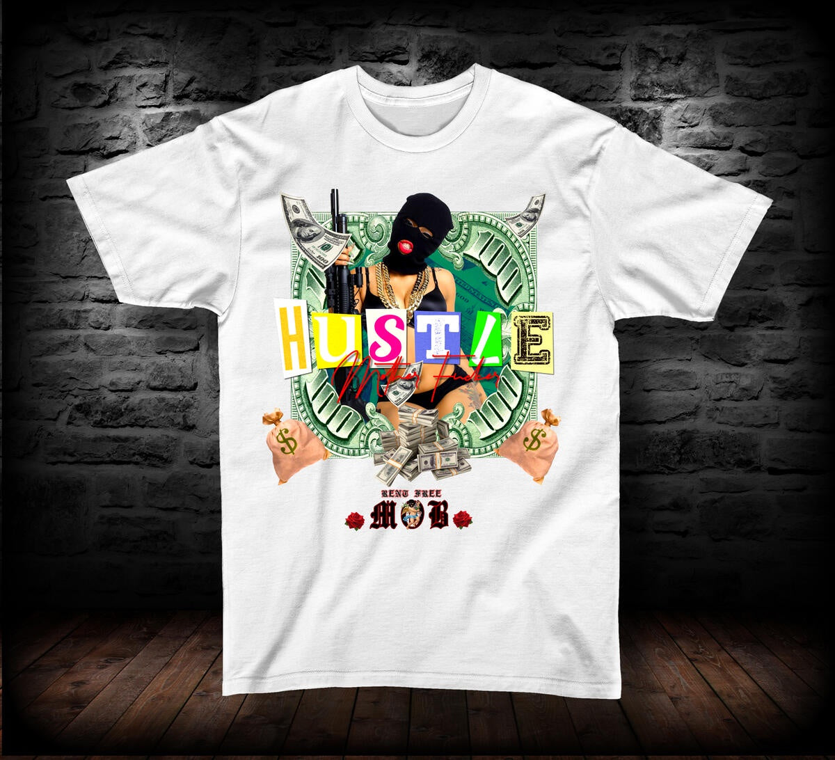 Game Changers "Hustle MF" White Tee